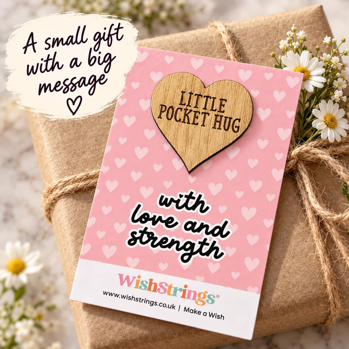 WishStrings Pocket Hug, Little Hug Gifts, Thinking of You Card