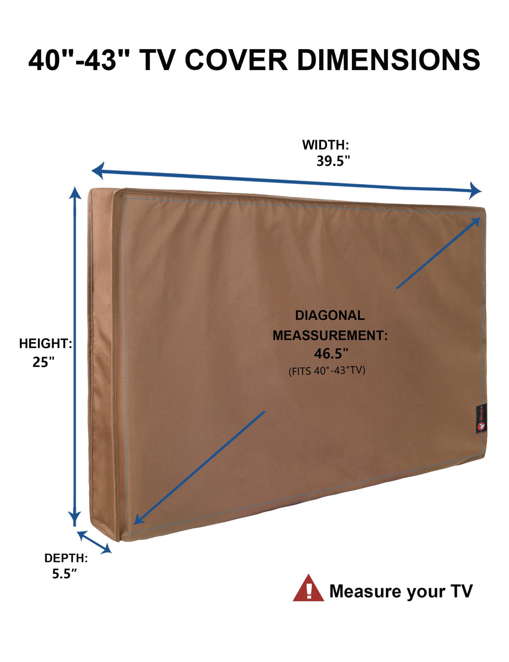 iBirdie Outdoor TV Cover 52 to 55 inch Weatherproof and Waterproof