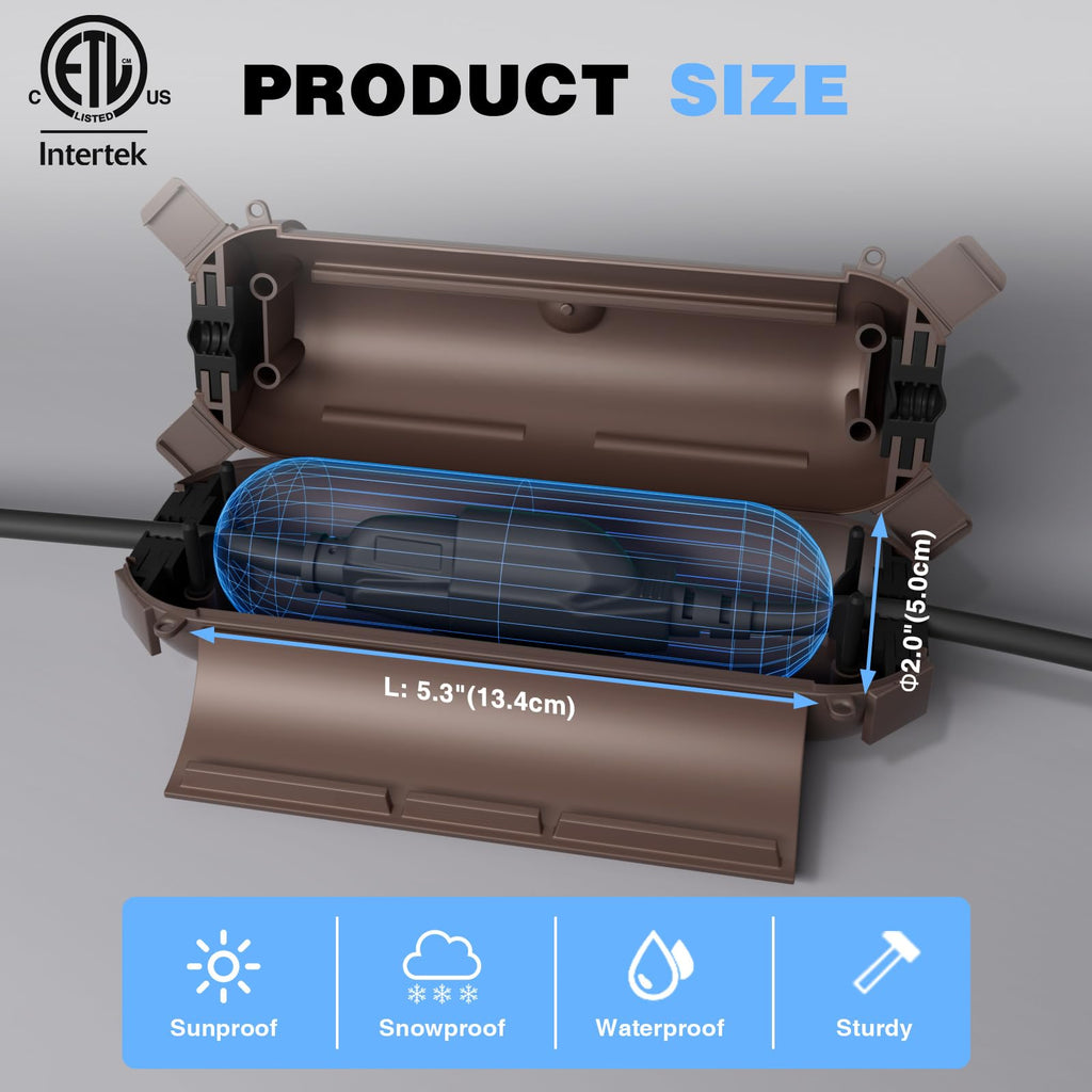 [3 Pack] Flemoon Outdoor Extension Cord Safety Cover with Waterproof Seal