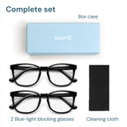 Gaoye Blue Light Blocking Glasses -Fashion Square Eyeglasses, Anti UV Ray Computer Gaming Glasses Blue Blockers for Women/Men