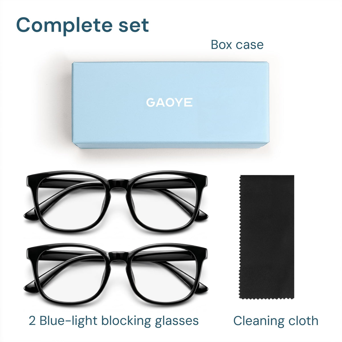 Gaoye Blue Light Blocking Glasses -Fashion Square Eyeglasses, Anti UV Ray Computer Gaming Glasses Blue Blockers for Women/Men