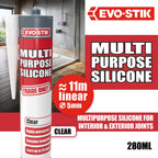 EVO-STIK Multipurpose Silicone Sealant White - Waterproof & Mould Resistant