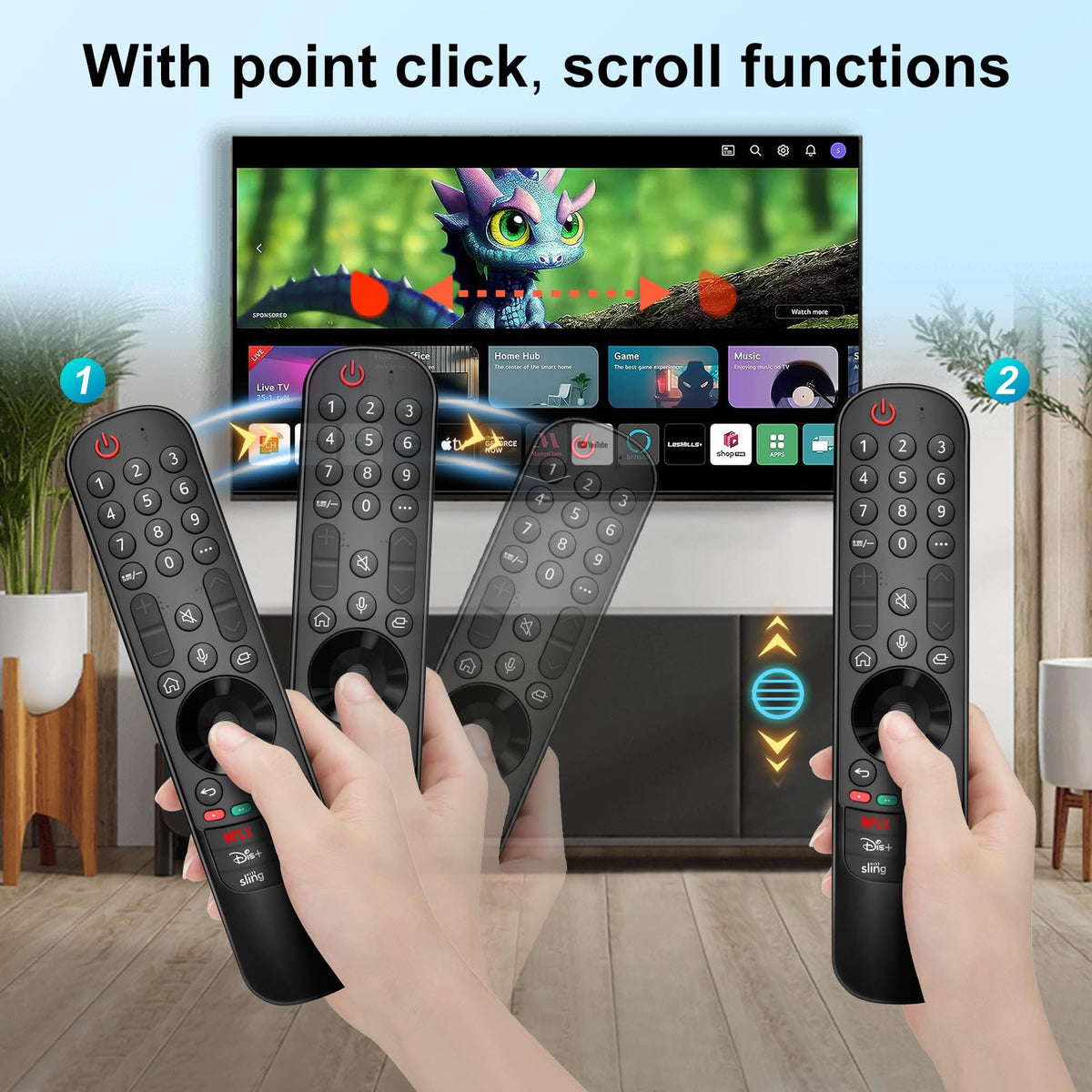 (Pack of 2) Replacement Remote Control Compatible for Roku TV,for TCL Roku/for Hisense Roku/for Onn Roku(Not for Roku Stick,Box and Players)