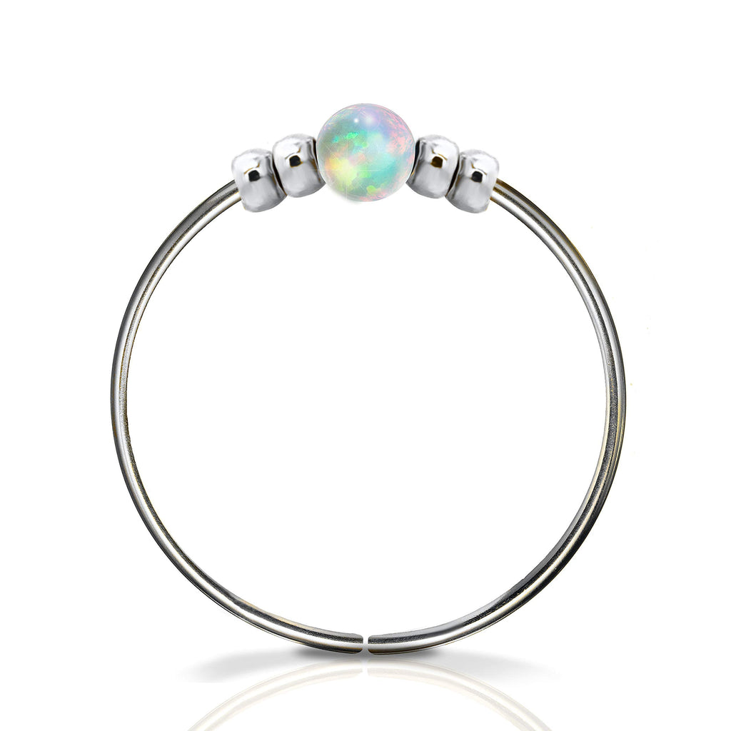 Ultra Thin Opal Nose Ring