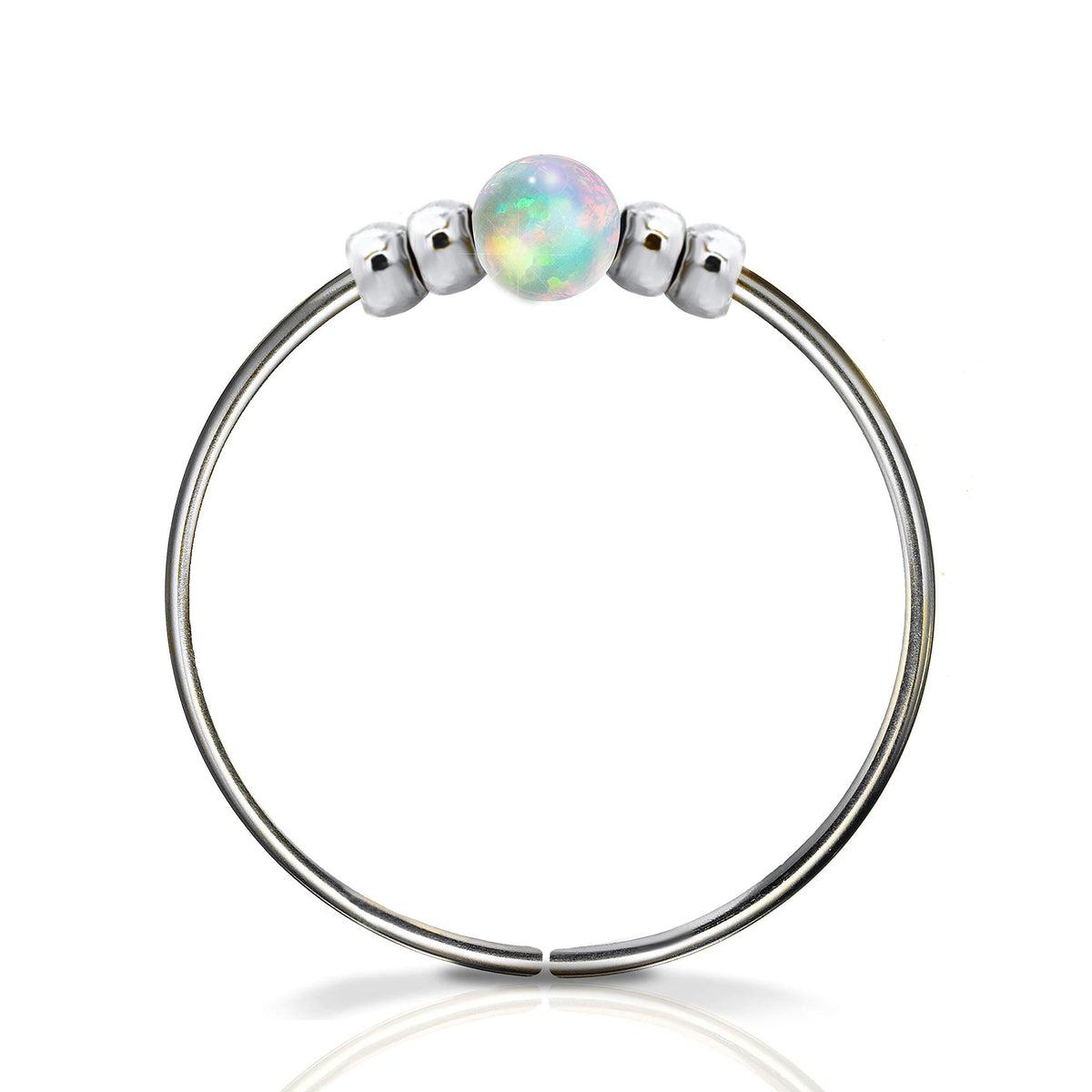 Ultra Thin Opal Nose Ring