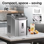 ICEPURE Nugget Ice Makers Countertop with App, Portable Ice Machine