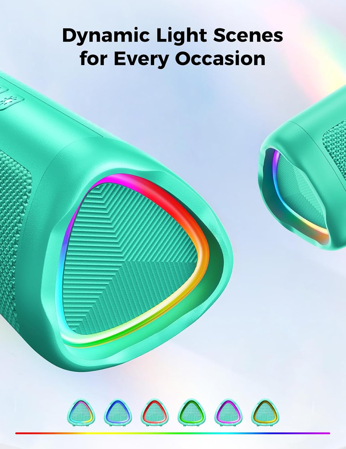 Bluetooth Speaker, 20W HD Sound, Portable Wireless, IPX5 Waterproof, Up to 24H Playtime, TWS Pairing, for Home/Party/Outdoor/Camping/Beach Essentials, Electronic Gadgets, Birthday Gift (Teal)