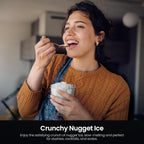 Kismile Nugget Ice Maker Countertop, 35 lbs/Day,Stainless Steel(Black)