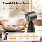 Portable Range Hood with LED Light, 3-Speed Exhaust kitchen Fan