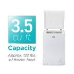 BLACK+DECKER 2.0 Cu. Ft. Compact Chest Freezer, BCFK206, White