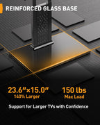 Perlegear Universal Swivel TV Stand Base for 32–70 inch TVs to 99lbs
