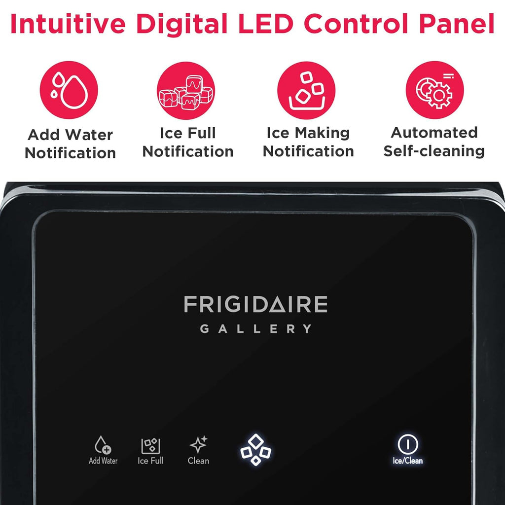 FRIGIDAIRE Touchscreen Nugget Ice Maker, Countertop Ice Machine, Sonic Ice Maker with 33 lbs. Capacity, Slate