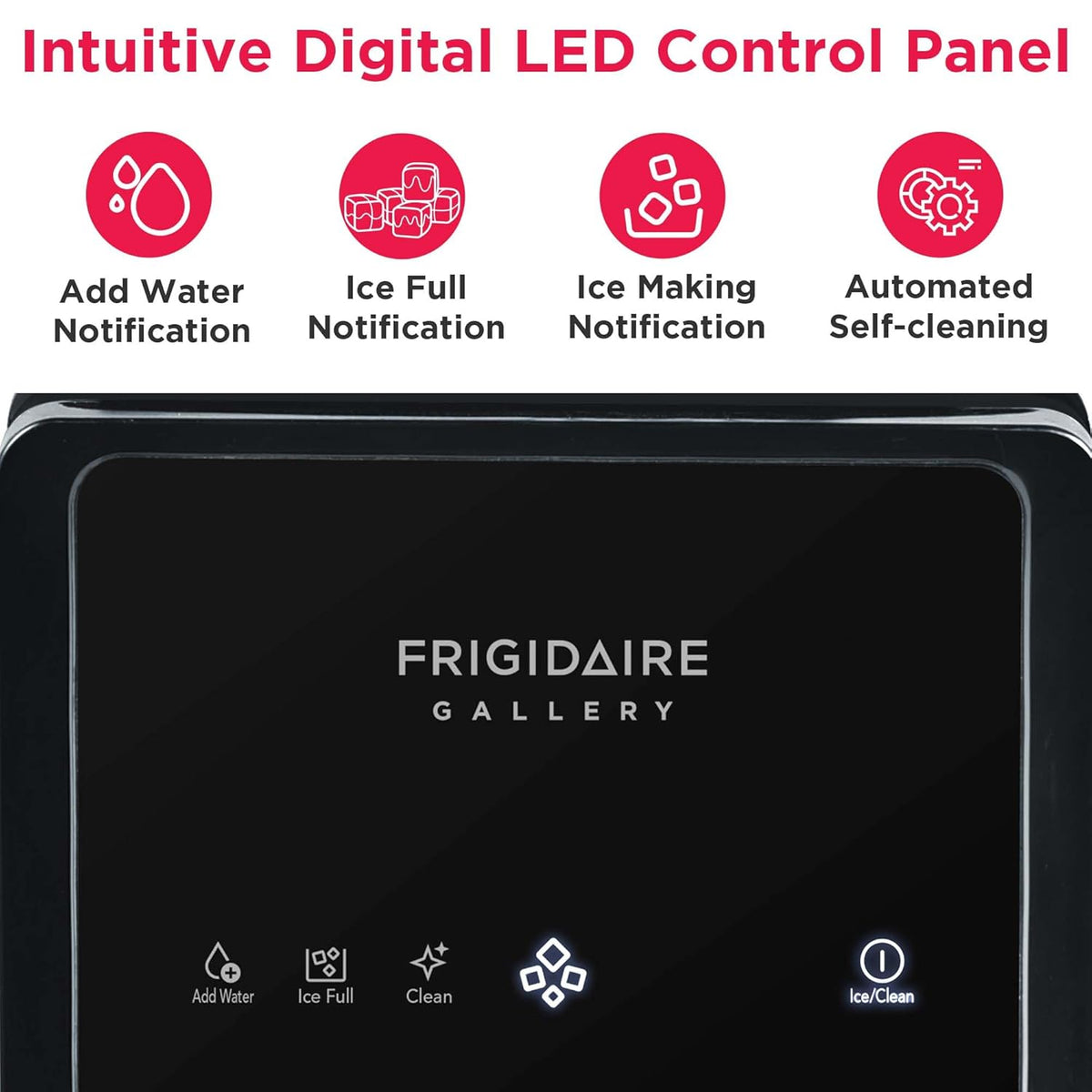 FRIGIDAIRE Touchscreen Nugget Ice Maker, Countertop Ice Machine, Sonic Ice Maker with 33 lbs. Capacity, Slate