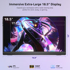 MNN 15.6" FHD 60Hz Portable Monitor USB-C HDMI IPS HDR Gaming Laptop