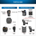 Driveway Alarm- 1/2 Mile Long Range Motion Sensor- 1 Receiver+2 Sensors