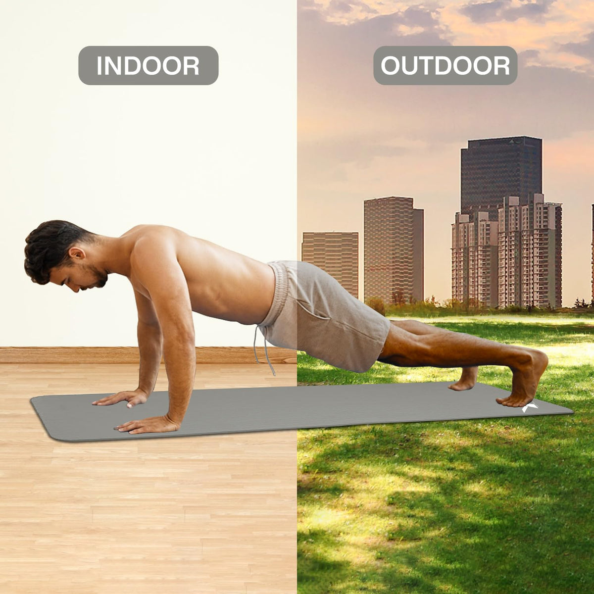 XN8 Sports Yoga Mat 10mm & 15mm Thick NBR Exercise Mat with Carry Strap