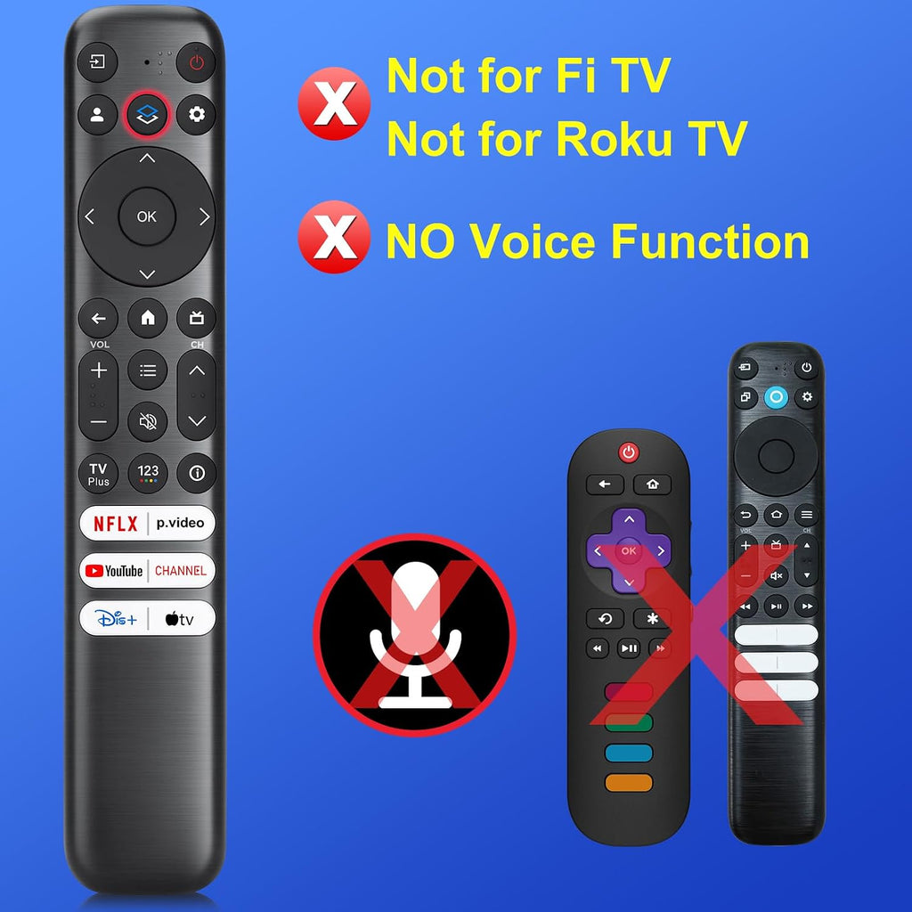 Only for TCL Google TV Remote Control Replacement, Responsive, No Setup