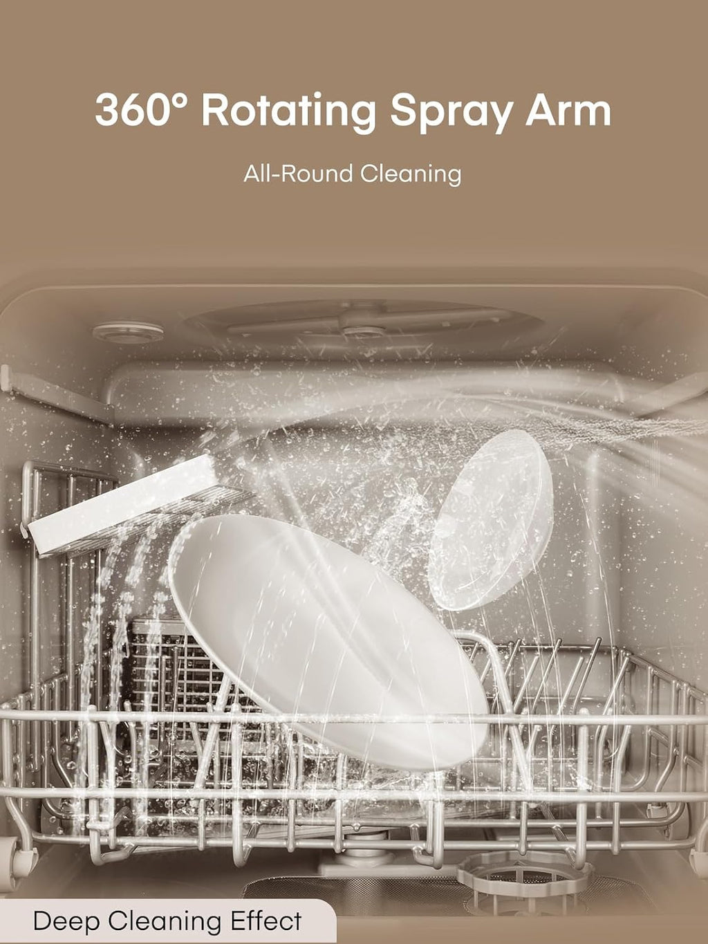 Countertop Dishwasher with Delay Start, 5+1 Wash Programs