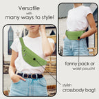 MAXTOP Large Bumbag Waist Fanny Pack Running Belt for Men Women Unisex Bum Bag with Headphone Jack and 4-Zipper Pockets Adjustable Belt for Travel Running Jogging Workout Hiking Gifts All Black