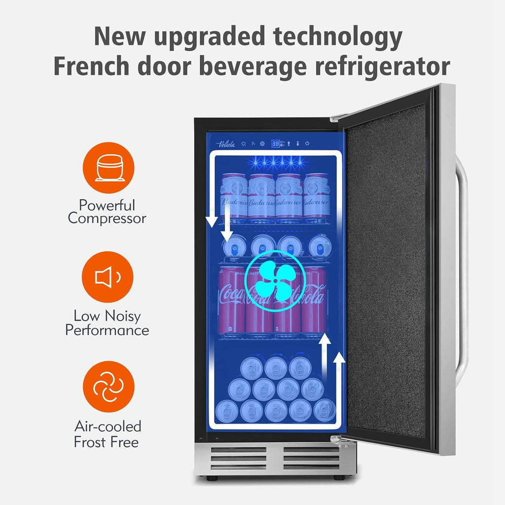 Mini Beverage Refrigerator Cooler -Small Beverage Fridge 1.4cu.ft