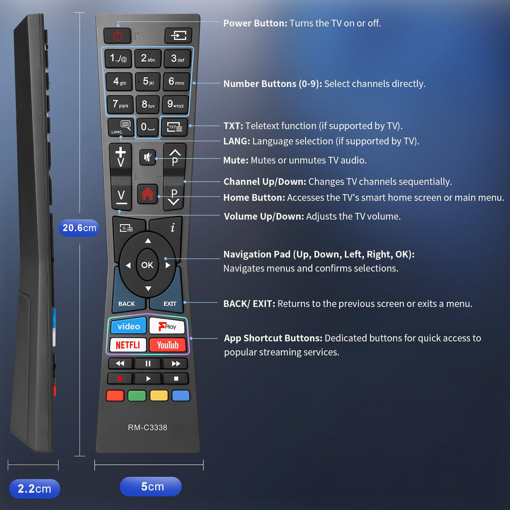for Hisense TV Remote Control, Universal for Hisense Smart TV, Replacement