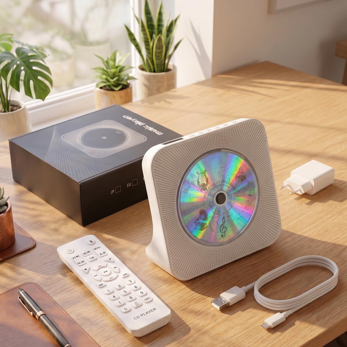Gueray CD Player Portable Bluetooth Desktop CD Players for Home