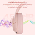 TOZO HT3 Hybrid Noise Cancelling Wireless Headphones, 90H Over Ear Headset