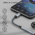 2 Pack USB C to 3.5mm Audio Adapter, USB C to Aux Female Dongle Cable Cord