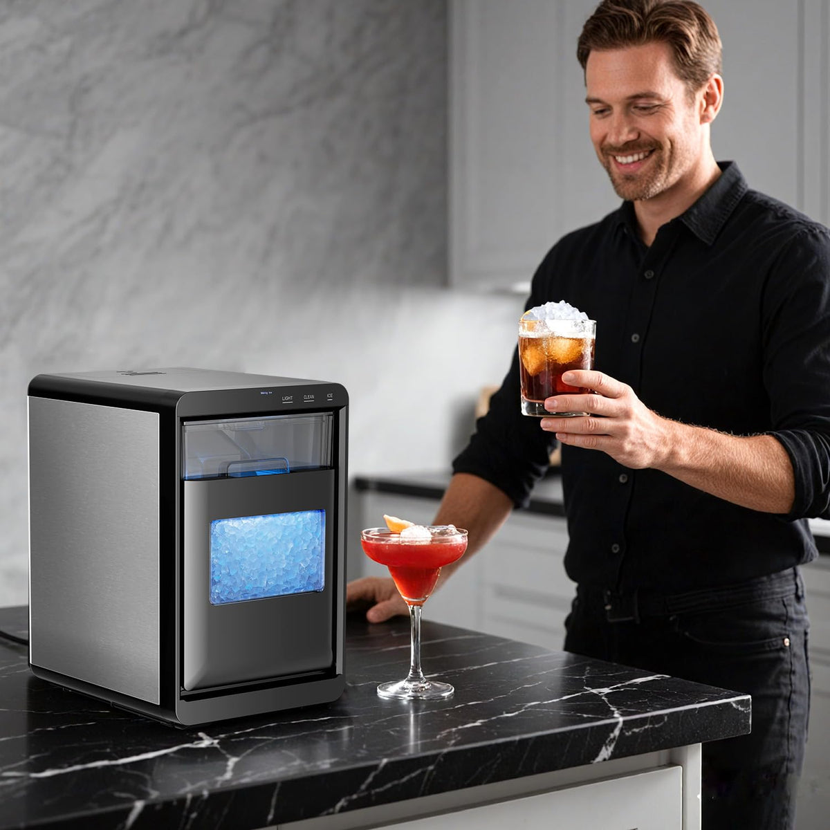 Antarctic Star Countertop Ice Maker Machine, 26Lbs/Day Fastest 6‑Min Ice