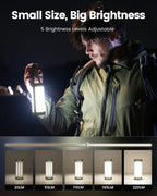 Glocusent Survival Camping Light, 1200LM Brightness Camping Lantern, 80Hrs Runtime & Rechargeable, IP68 Waterproof, 5 Levels & SOS, Compact Camping Lights for Tents, Hiking, Blackout, Hurricane