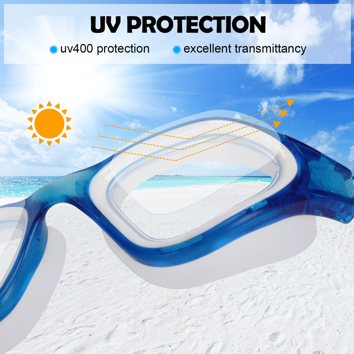 Winline Adult Swimming Goggles,Open Water Goggles Swimming Anti Fog UV Protection No Leakage Clear Vision Easy to Adjust for Adults Men Women Teenagers