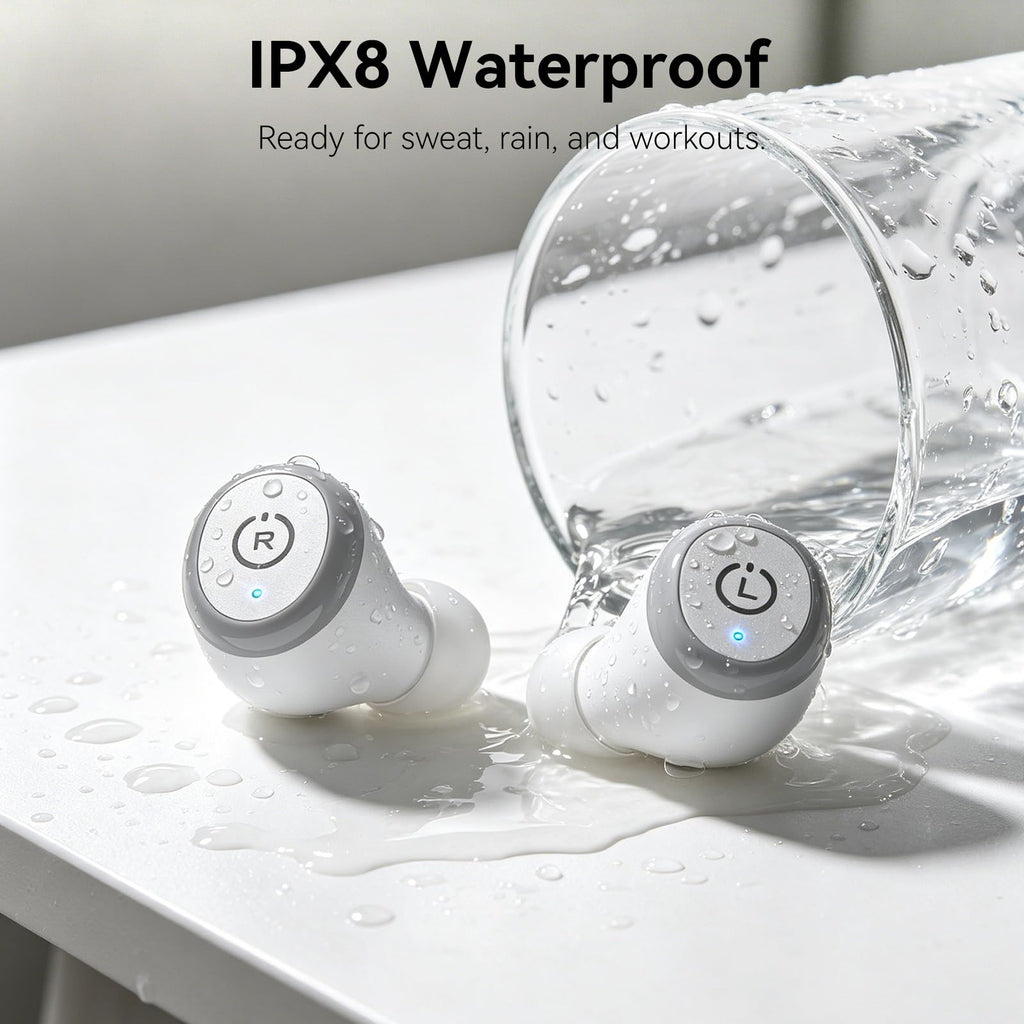 TOZO T10 Wireless Earbuds Powerful Bass Stereo Wireless Charging, APP, IPX8