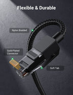 UGREEN Ethernet Cable 2M, High-Speed Gigabit Cat 6 Network Cable Braided