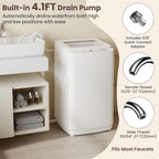 Auertech 18 lbs Portable Washing Machine, Fully Automatic Portable Washer with LED Display, 7 Wash Cycles, 4 Water Levels, Top Load Washing Machine for Apartment, RV, Dorm, Home