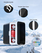 Antarctic Star 10L Compact Mini Fridge, 2.6 Gal Portable Small Refrigerator