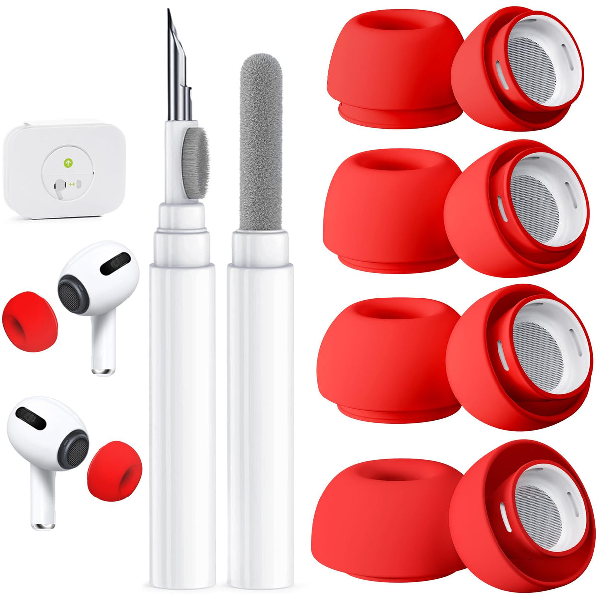 5 Pairs Replacement Ear Tips for AirPods Pro 3 (White)