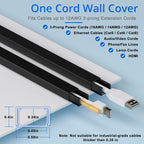 ZhiYo 43" Cord Covers for Wires on Wall, Beige Cord Hider, 0.7" W x 0.4" H