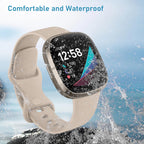 AK Straps for Fitbit Sense 2/Fitbit Sense/Fitbit Versa 4/Fitbit Versa 3 Straps for Women Men,Silicone Sport Classic Soft Replacement Straps Compatible with Fitbit Versa 3/Versa 4/Sense/Sense 2
