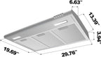 CIARRA Ductless Range Hood 30 inch Under Cabinet Hood Vent for Kitchen Ducted and Ductless Convertible CAS75918A