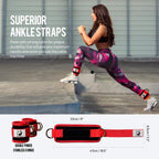 Slim Panda Ankle Straps for Cable Machines, Cable Kickback Ankle Cuffs