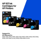 HP 937 Black/Cyan/Magenta/Yellow Original Ink Cartridges 4-Pack
