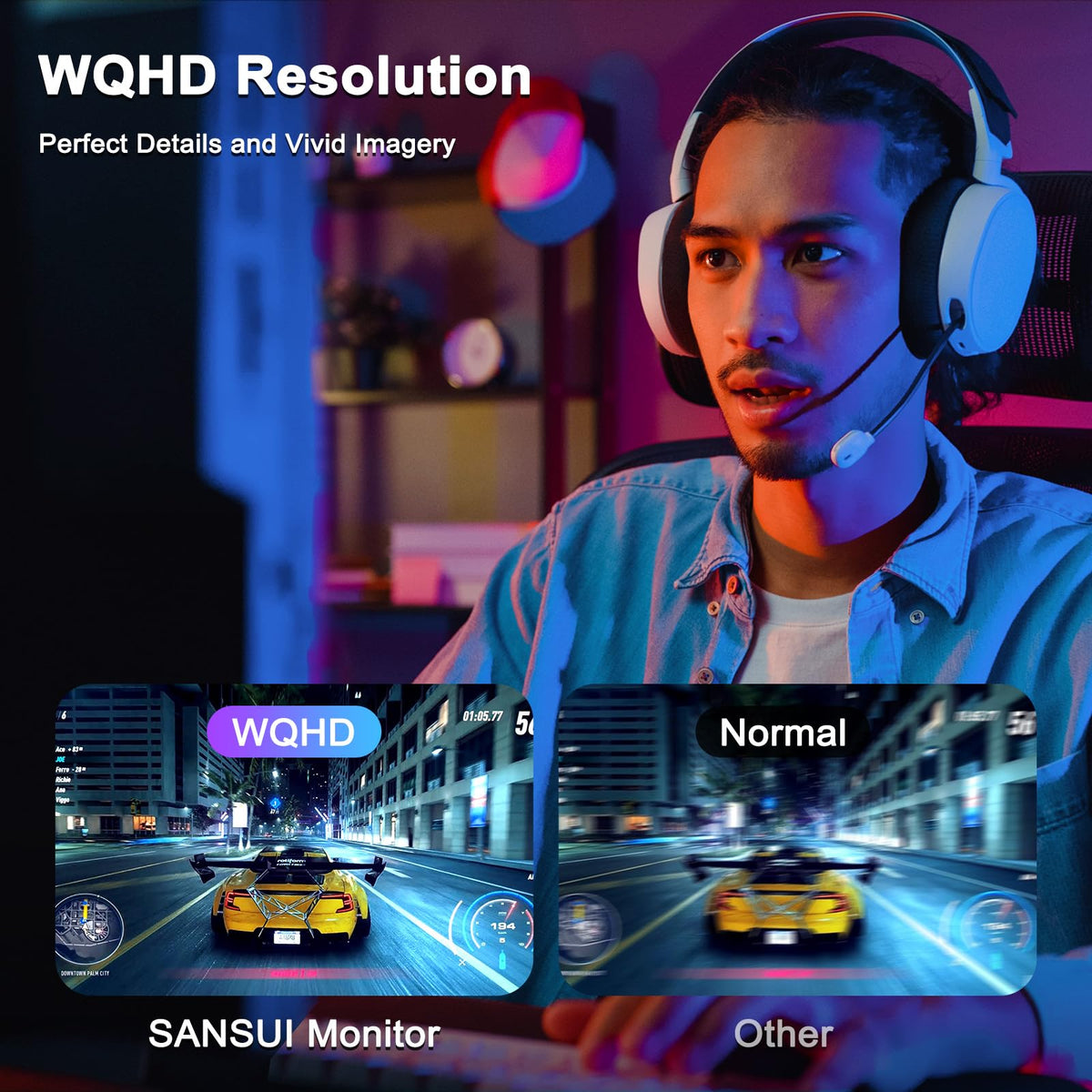 SANSUI 24 Inch Gaming Monitor 200Hz 1Ms FreeSync HDR 110% sRGB FHD 1080P Computer Monitor HDMI DP Ports Eye Care Frameless VESA Mount Cable Management(ES-G24F4L HDMI Cable Included)
