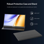 InnoView Portable Monitor, 15.6 Inch FHD 1080P HDMI USB C Second External Monitor for Laptop, Desktop, MacBook, Phones, Tablet, PS5/4, Xbox, Switch, Built-in Speaker with Protective Case