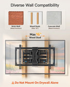 ELIVED Full Motion TV Wall Mount for 26-60" TVs, Max VESA 400x400, 77 lbs.