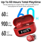 TOZO NC9 Hybrid Active Noise Cancelling Wireless Earbuds, 60H, LED Display