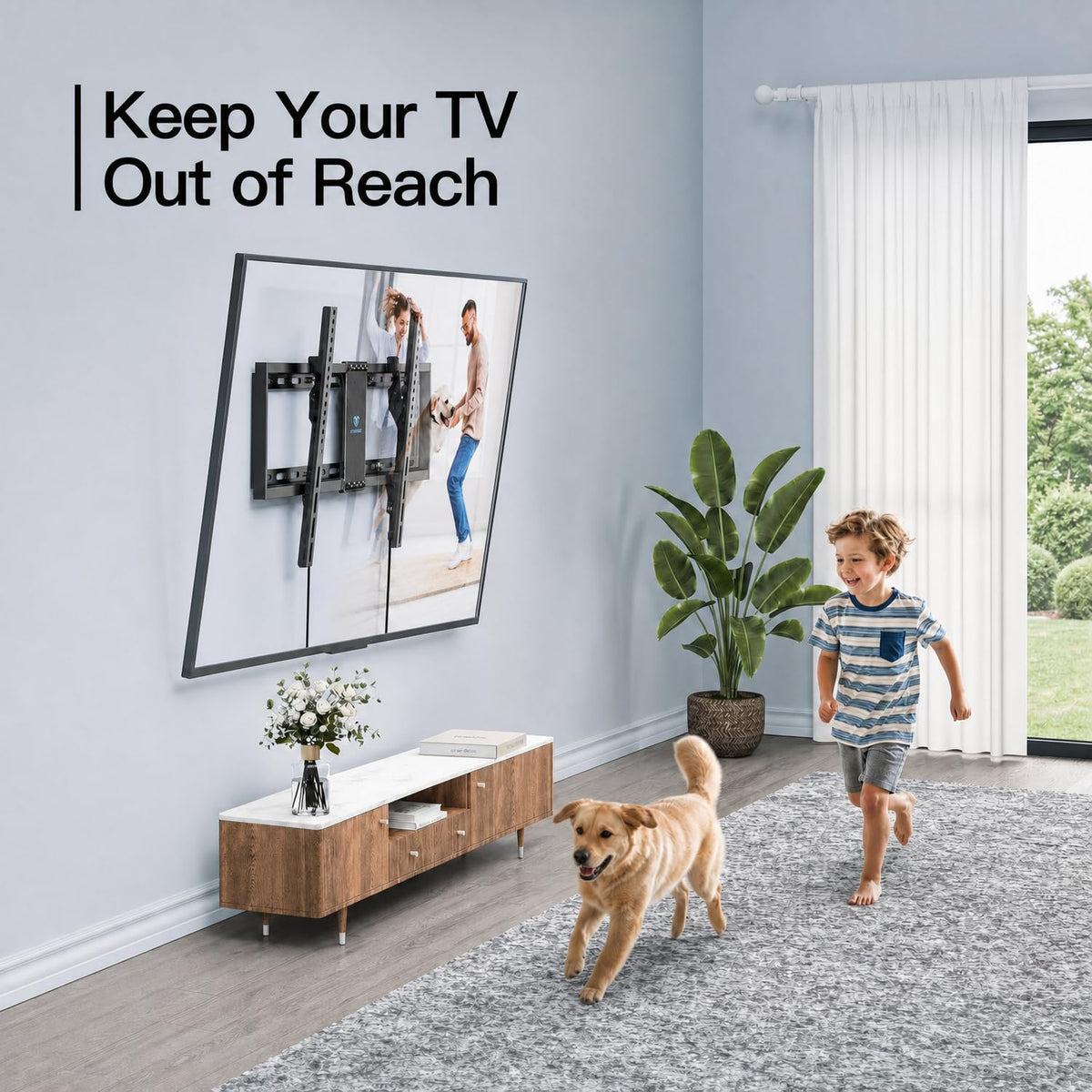 PERLESMITH Tilting TV Wall Mount for 23–60 inch TVs up to 115 lbs