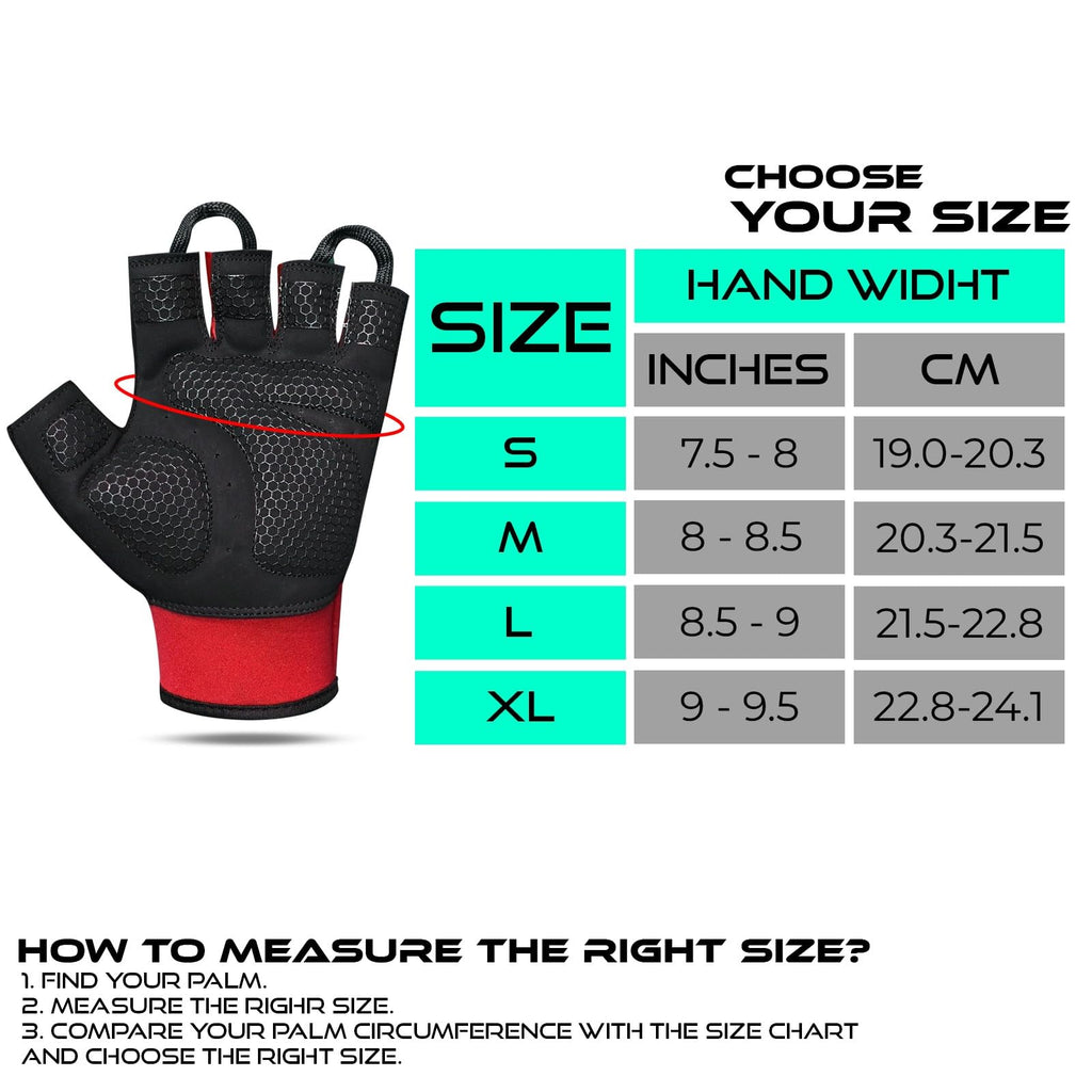 BEAST RAGE Gym Gloves Weight lifting Gloves Training Anti Slip Padded Palm Half Finger Powerlifting Workout Exercise Gloves for Men and Women