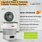 Portable Washing Machine with Spin Basket, Upgraded 20L Foldable Mini Washer【5-Min Wash・3-Min Spin・1-Year Free Replacement】Small Washing Machine for Travel, Dorms, RVs, Camping (Khaki)