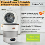 Portable Washing Machine with Spin Basket, Upgraded 20L Foldable Mini Washer【5-Min Wash・3-Min Spin・1-Year Free Replacement】Small Washing Machine for Travel, Dorms, RVs, Camping (Khaki)