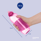 Sistema Squeeze Twist 'n' Sip Sports Water Bottles | 460 ml | Leakproof Kids Water Bottles | BPA-Free | Blue | 4 Count